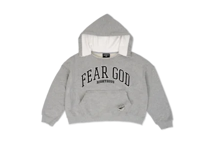 We Are Righteous "Fear God" Distressed Cropped Hoodie