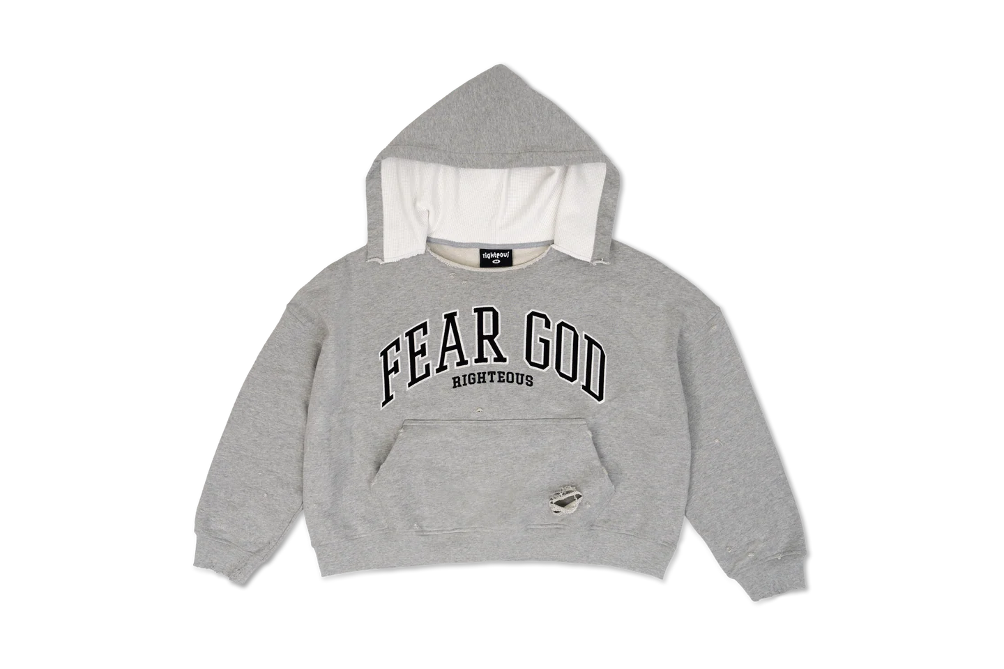 FearGodHoodie_11acb764-abb4-4a05-8301-70d6c2665fcc We Are Righteous "Fear God" Distressed Cropped Hoodie