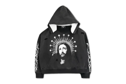 We Are Righteous "Crown of Light" Distressed Hoodie