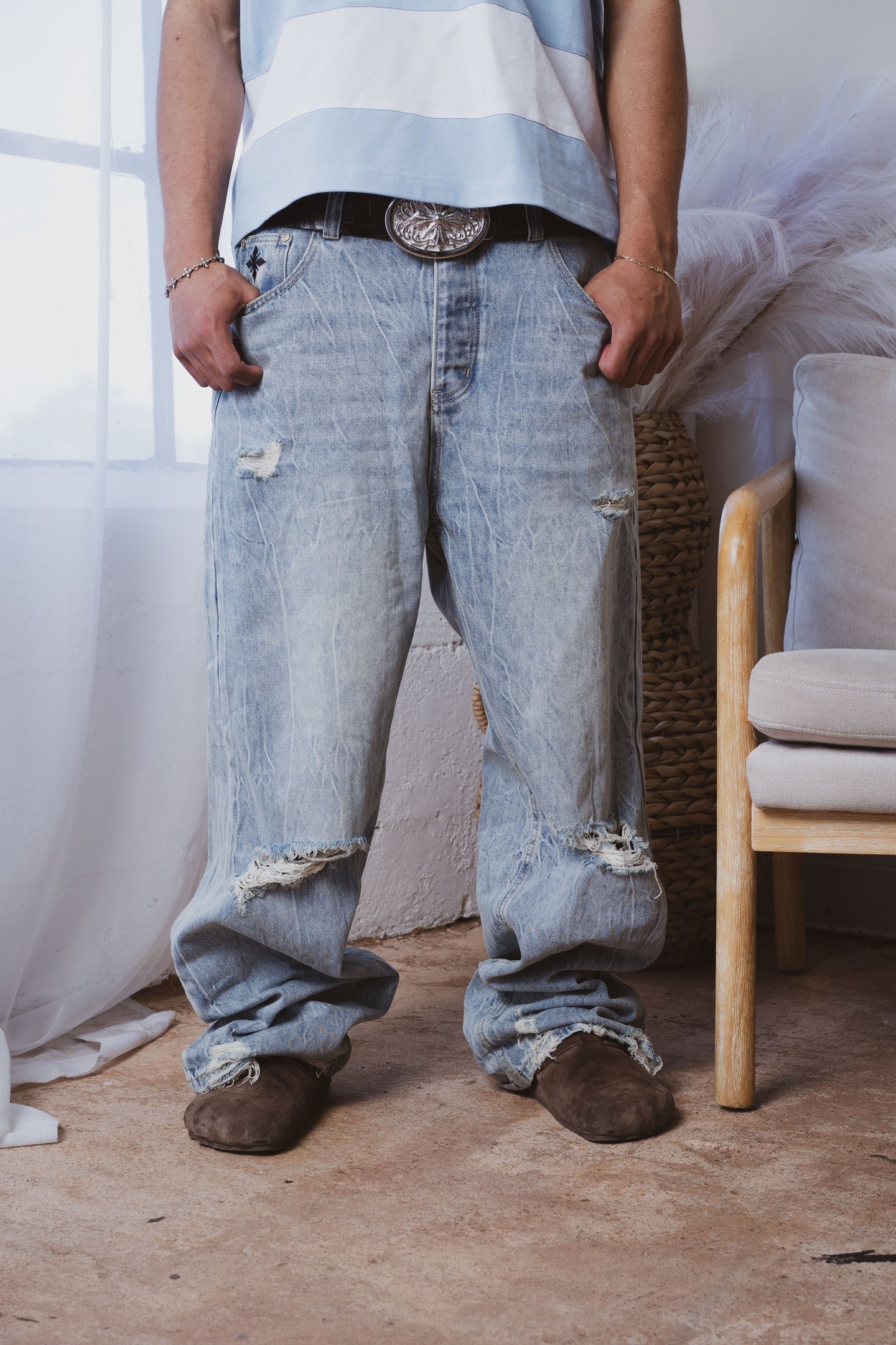 DSC09703-1.jpg Werighteous Thrashed Baggy Denim - Image 1