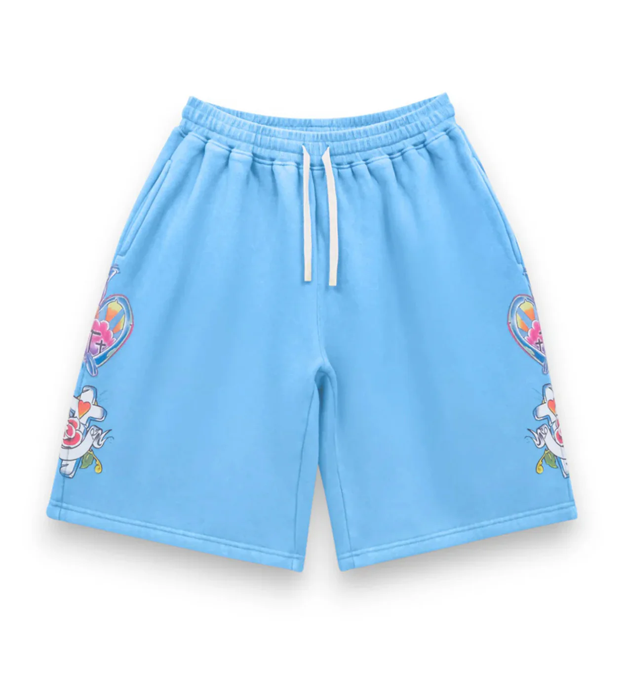 Righteous-Risen-King-Shorts-Blue-front.webp Righteous Risen King Shorts Blue - Image 1